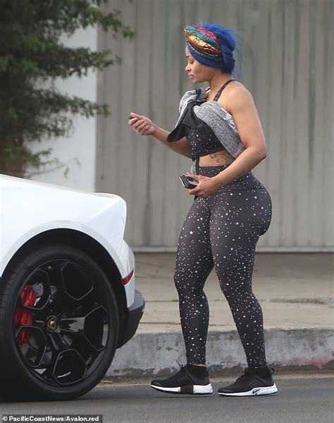 Blac Chyna Flaunts Her Enhanced Assets In Leggings And Matching Sports Bra For Workout In LA