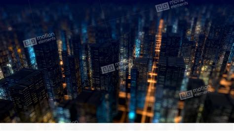 Night City Buildings Background Stock Animation 11465584