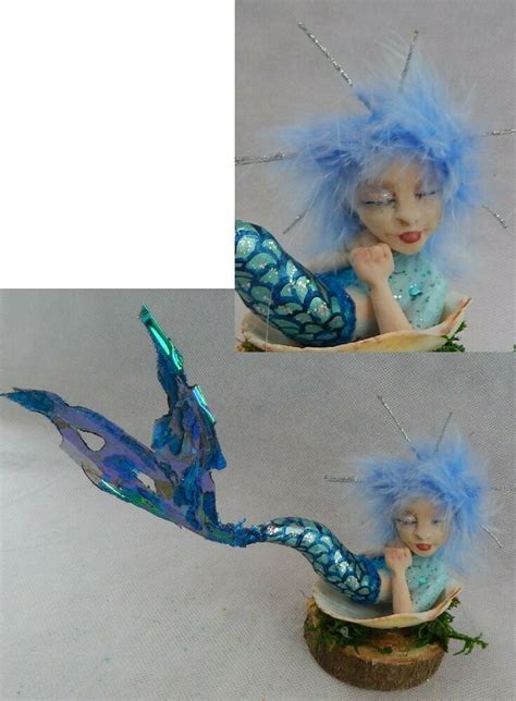 Mermaid Ooak Art Doll Fairy Fairies Handmade Figure Polymer Clay Artist