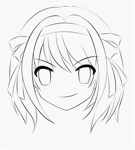 Clip Art Collection Of Free Drawing Transparent Anime Head Outline