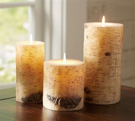 Pottery barn painted birch candles. Pottery Barn knockoff: DIY birch candlesLiving Rich on Less