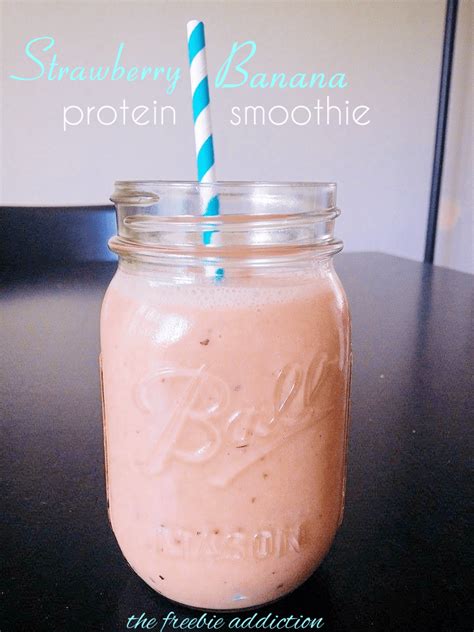 Strawberry Banana Protein Smoothie Recipe Mom Life In The Pnw