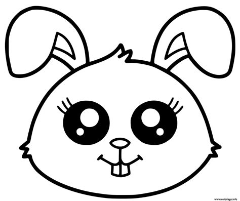 Coloriage Lapin Kawaii Dessin Dessin Kawaii à Imprimer