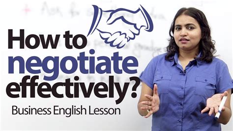 How To Negotiate Effectively Business English Lesson Youtube