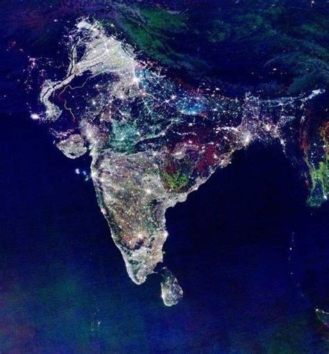 India Diwali Satellite Image Hindu Festival Of Lights Festival