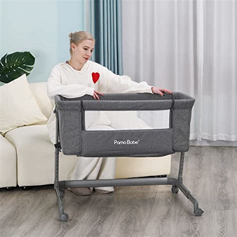 Pamo Babe Baby Bassinet Bedside Sleeper For Newborn Bed Crib With