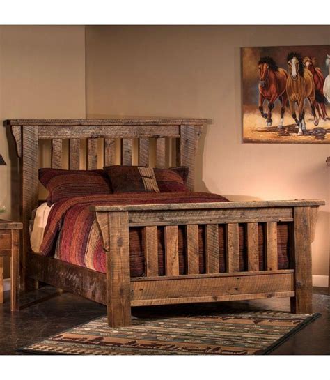 Rocky Creek Barnwood Bed Beds Rustic Bedroom Furniture Barnwood Bed