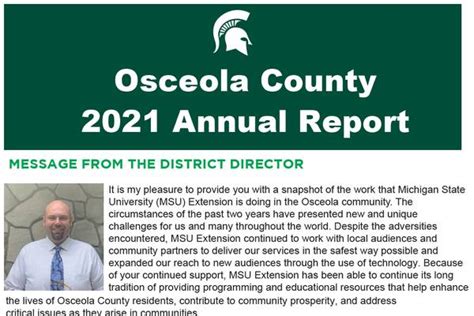 Osceola County Annual Report 2021 Osceola County