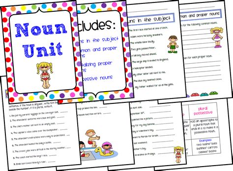 Nouns encompass most of the words of a language. Ms. Third Grade: Noun Unit Freebie