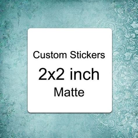 100 Custom Stickers 2x2 Inch Square Product By Digitaldoodlebug