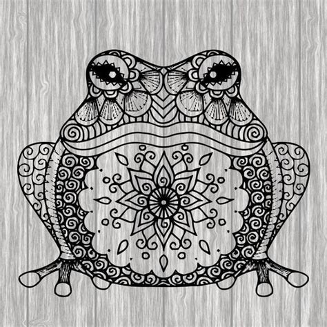 Frog Zentangle Mandala Svg Frog Svg Mandala Art Drawing Etsymktgtool