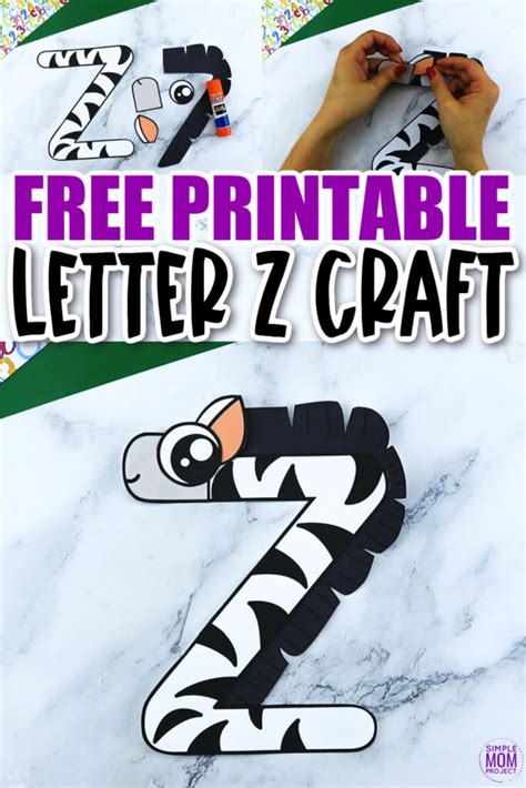 Free Printable Letter Z Craft Template Simple Mom Project