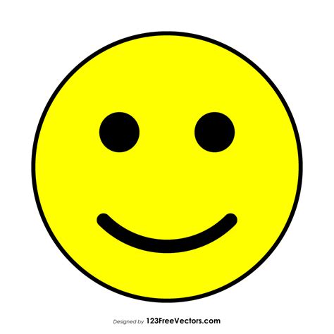 Flat Happy Face Clipart