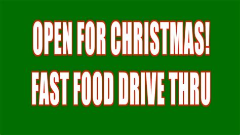 And fast food joints also serve as great a. Open on Christmas: Fast Food Says Yes, Wendy's Says No ...