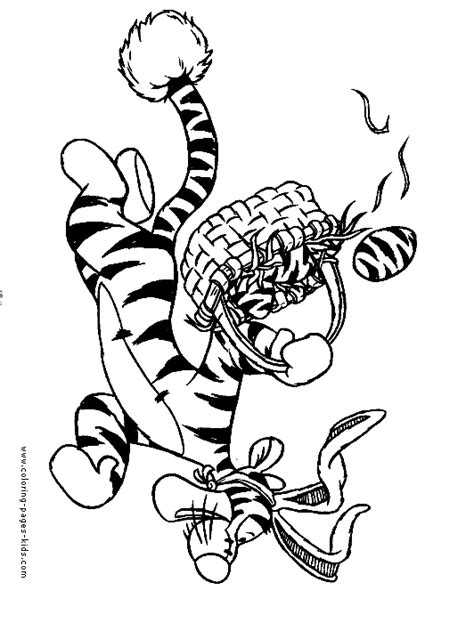 Winnie The Pooh Easter Coloring Page Tigger Easter Egg Coloring Pages