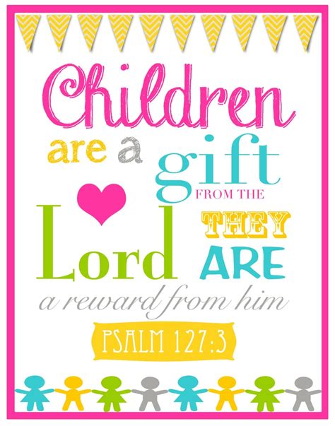 Children Are A T From God Bible Verse Wall Art By Boshacards