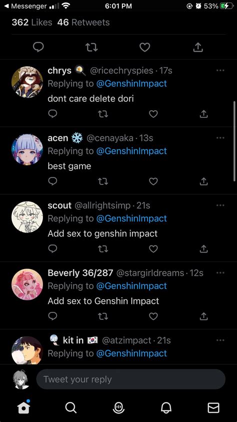 🖤bailey On Twitter Genshinimpact These First Comments Are Crazy Bro