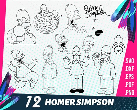 Homer Simpson Svg Homer Svg The Simpsons Svg Donut Svg Homero Svg