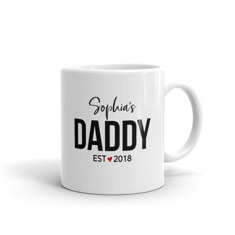 Fathers Day Coffee Mug New Daddy Mug Childs Name Daddy Cup Daddy