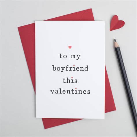 To My Boyfriend Or Girlfriend Valentines Card By The Two Wagtails