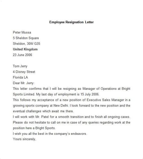 resignation letter template word  ipages
