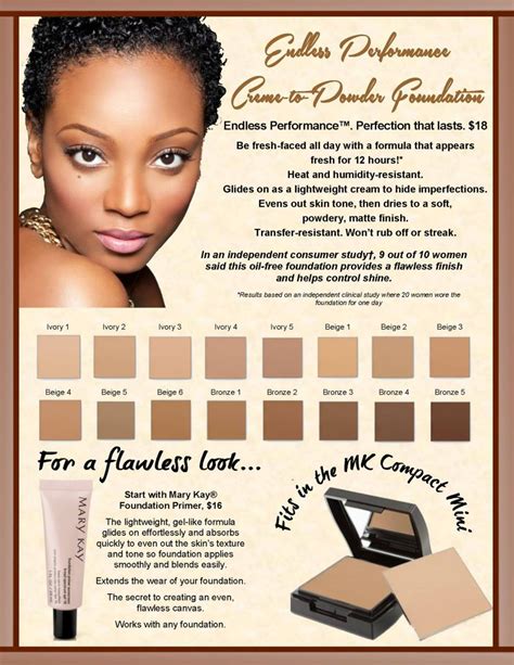 Mary Kay Creme To Powder Foundation Color Chart