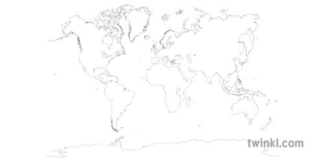 World Map With No Names