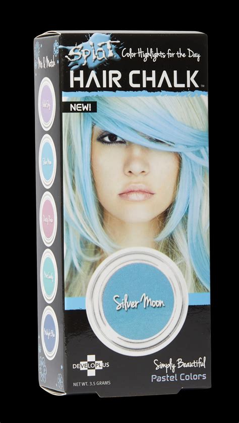 Splat Silver Moon Hair Chalk Temporary Blue Color Highlights Walmart Com