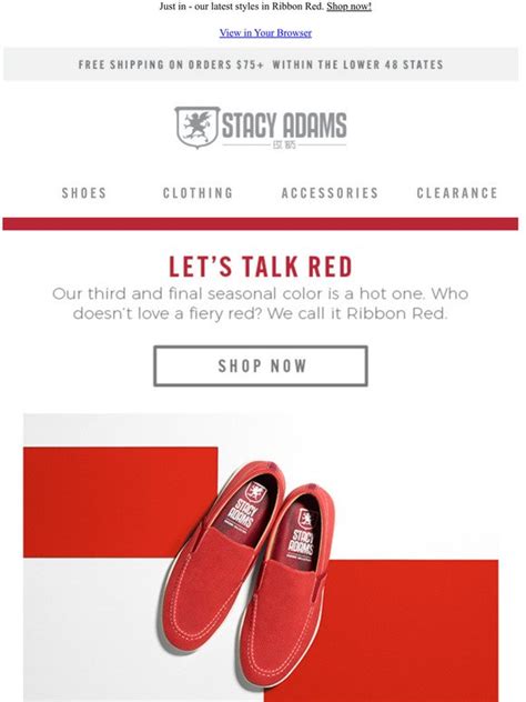 stacy adams red hot color drop milled