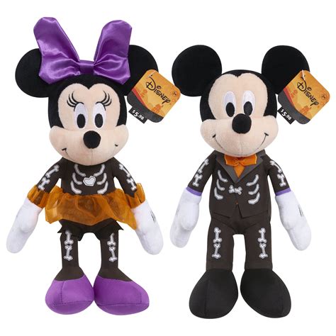 Disney Halloween Bean Plush Skeleton Mickey And Minnie