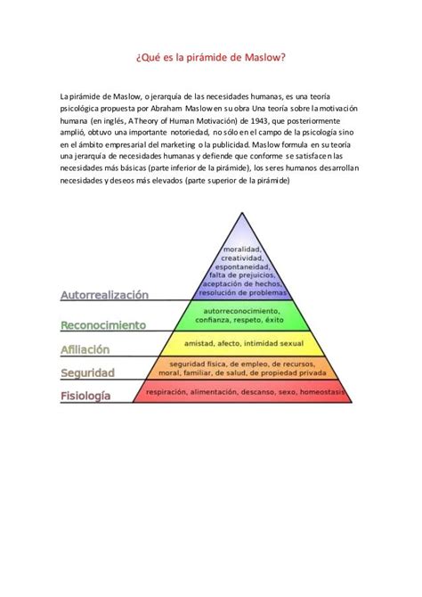 Como Hacer Una Piramide De Maslow Cios