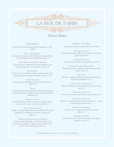 French Cafe Menu Template French Cafe Menu Template Running A