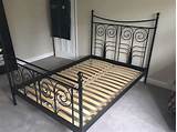 Ikea Noresund Black Metal Double Bed Frame Images