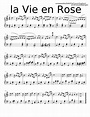 la Vie en Rose Sheet music for Piano (Solo) Easy | Musescore.com