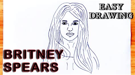 How To Draw Britney Spears Very Easy Drawing Try This Sketch Youtube