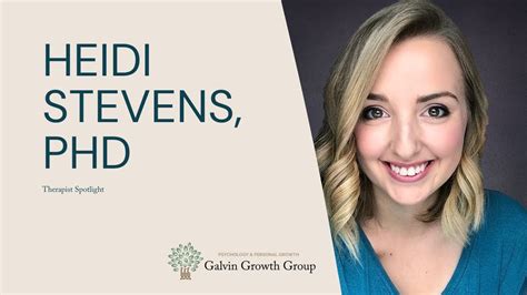 Dr Heidi Stevens Galvin Growth Group Therapist Profile Youtube