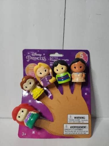 Disney Princess Bath Finger Puppets Ariel Belle Rapunzel Mulan