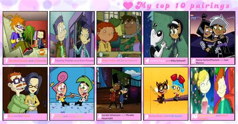 My Top 10 Nickelodeon Couples 2014 Version By Wg2020tv On Deviantart