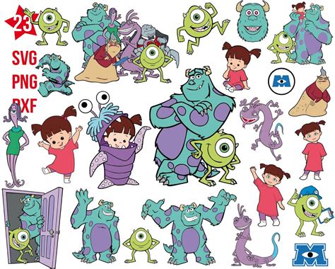 Png Stickers Dxf Disney Bundle Monster Disney Monsters Clip Art