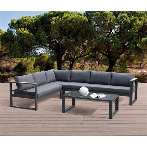 Kt Modern Aluminum Sectional Outdoor Sofa Set Lounge Set For Garden