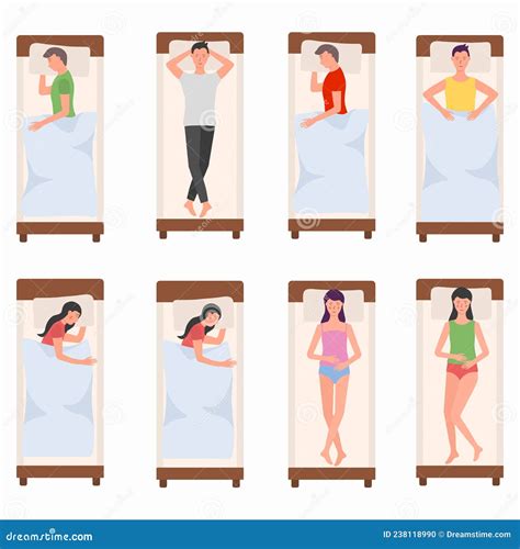 Pessoas Personagem Dormindo Mulher Na Cama Ilustra O Do Vetor Ilustra O De Descansar Corpo