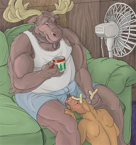 Rule 34 Age Difference Anthro Antlers Beard Blush Boxers Cervine Deep