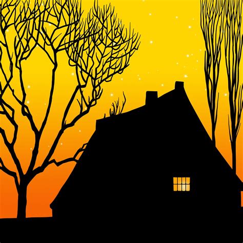 Download House Silhouette Spooky Royalty Free Stock Illustration