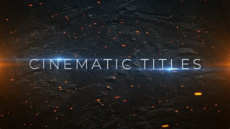 Cinematic Titles Intro Template For After Effects Enzeefx