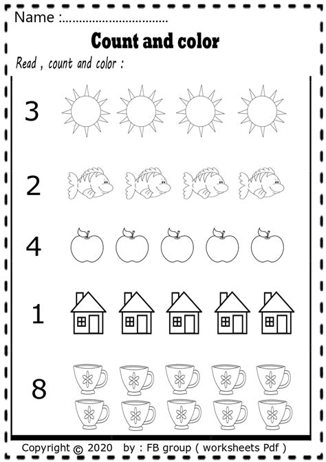 Count And Color Worksheets 1 10 Printable Word Searches