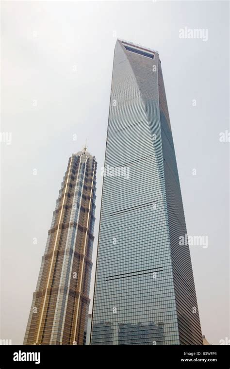 Jin Mao Tower And The Shanghai World Financial Center Pudong Shanghai