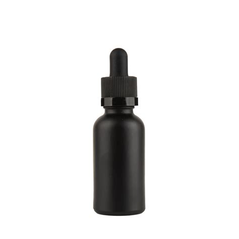 30ml1oz Matte Black Glass Tincture Bottles With Child Resistant Dropper