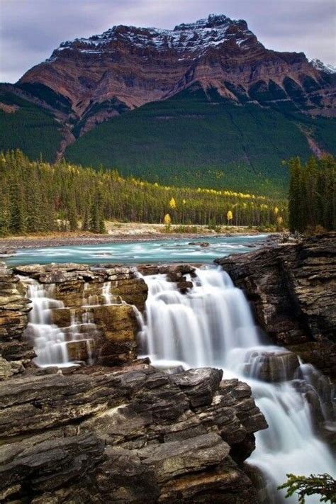 Athabasca Falls Banff National Park Canada Beautiful World
