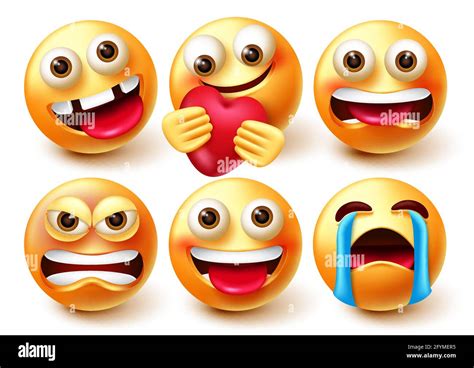 Emoji Emoticon Smiley Vector Set Banque De Photographies Et Dimages à