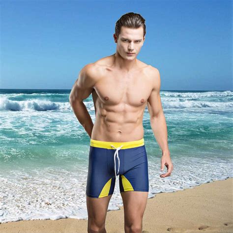 Hot Summer Mans Swimming Shorts Quick Dry Man Swim Suits Patchwork Comfortable Swim Trunks